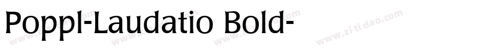 Poppl-Laudatio Bold字体转换